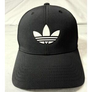Adidas Originals Trefoil Hat Black Perforated Performance Relaxed Strapback NWT